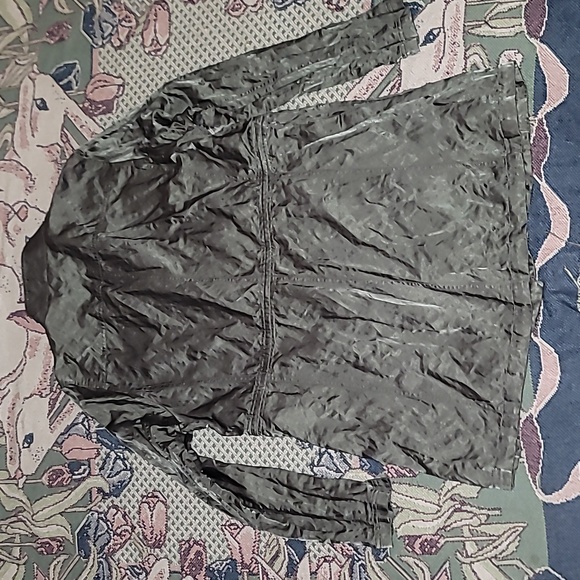 Eileen fisher jacket Womens metallic gray button down pockets nylon blend B16 - Picture 3 of 4